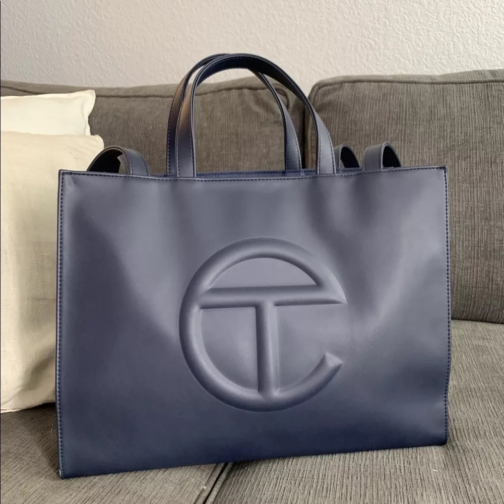 NWOT Navy Telfar Shopping Bag Medium